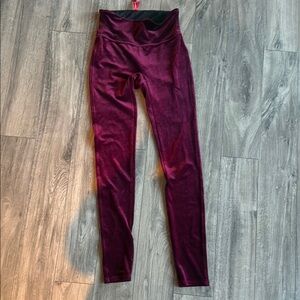 SPANX Purple Leggings High Waist Velvet